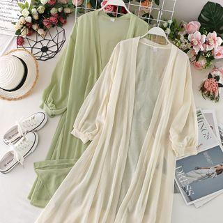 Wire Long-sleeved Chiffon Light Cape