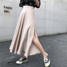 High-waist Side-slit Skirt