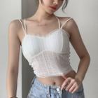 Strappy Cropped Top White - One Size