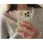 [dearest] Contrast-trim Cable-knit Sweater One Size