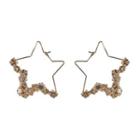 Rhinestone Alloy Star Earring 1 Pair - Gold - One Size