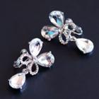 Bridal Set: Rhinestone Butterfly Necklace + Earrings