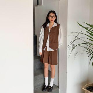 Loose-fit Wide Bermuda Shorts