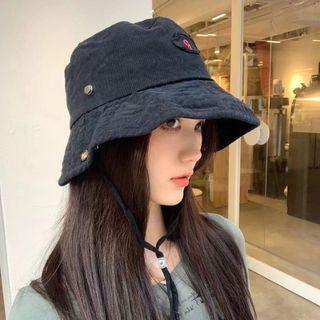 Lettering Denim Sun Hat