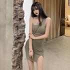 One-shoulder Mini Tank Dress