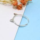 Cat Ear Open Ring Ring - Silver - One Size