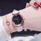 Set: Cosmo Star Strap Watch + Rhinestone Bracelet