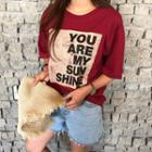 You Are My Sunshine Lettering T-shirt
