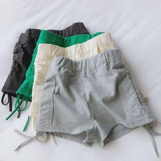High Waist Side-drawstring Shorts
