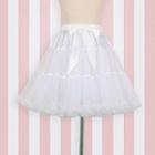 Lace Trim Mesh A-line Tutu Skirt Tutu Skirt - One Size