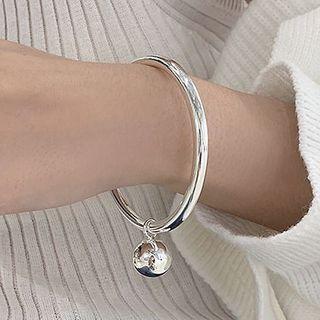 Bead Pendant Bangle 1 Pc - Silver - One Size