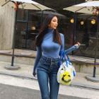 High-neck Knotted Slim-fit T-shirt