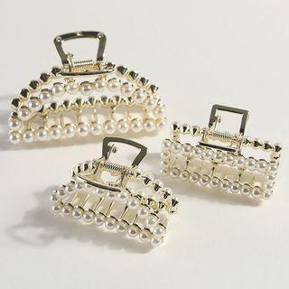 Faux Shearling / Rhinestone Hair Clip (various Designs)
