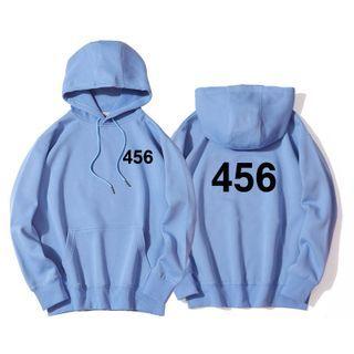 Long Sleeve Fleece-lined 456 Printed Hoodie