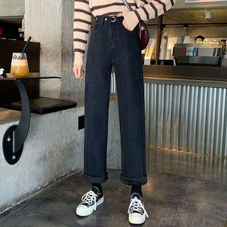 Buckle Wide-leg Jeans