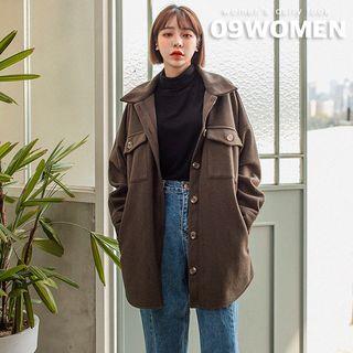 Flap-pocket Oversized Shirt Jacket