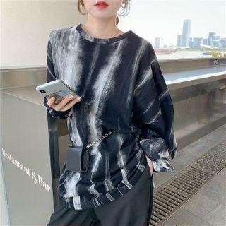Tie-dye Long-sleeve Loose-fit Top