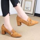 Knotted Chunky Heel Loafers