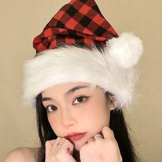 Gingham Santa Hat