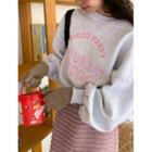 Plus Size Over-fit Letter Sweatshirt