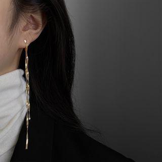 Alloy Fringed Earring 1 Pair - 925 Silver Needle Earrings - Gold - One Size