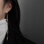 Alloy Fringed Earring 1 Pair - 925 Silver Needle Earrings - Gold - One Size