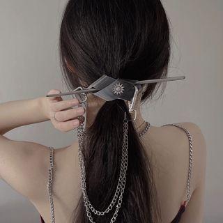 Chain Hair Stick 1 Pc - Chain Hair Stick - Silver - One Size