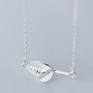 925 Sterling Silver Leaves Pendant Necklace Silver - One Size