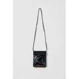 Flap Stitched Shoulder Bag Black - One Size