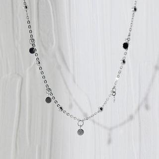 Disc Bead Necklace S925 Sterling Silver - As Shown In Figure - One Size