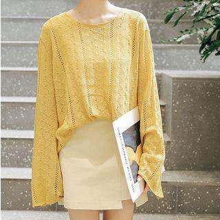 Loose-fit Lace Knit Top