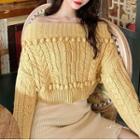 Plain Sweater Light Yellow - One Size
