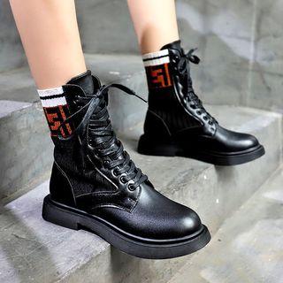 Elastic Side Panel Combat Boots