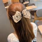 Polka Dot Mesh Bow Hair Tie / Hair Clip