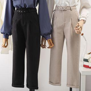 High-waist Wool Harem Pants
