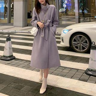 Stand-collar Long Coat