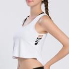 Cutout Quick Dry Cropped Tank Top