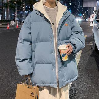 Mock Two Piece Zip Padded Coat