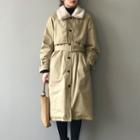 Single-breasted Fleece Lined Coat