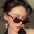 Leopard Print Retro Sunglasses Leopard - Brown - One Size