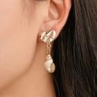 Alloy Heart Shell Dangle Earring 1 Pair - 4397 - 01 - Kc Gold -