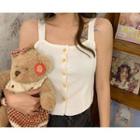 Button-up Knit Camisole Top / Set