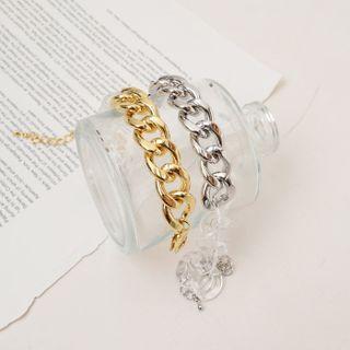 Transparent & Metallic Chain Bracelet
