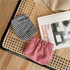 Plaid Cotton Mini Pouch