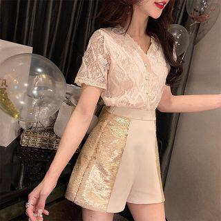 Sequined Panel Shorts