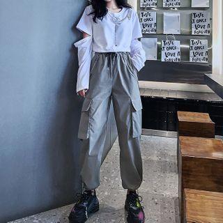 Long-sleeve T-shirt / Harem Cargo Pants / Set