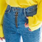 Zip-front Washed Boot-cut Jeans