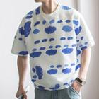 Short-sleeve Cloud Print T-shirt