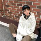 Kangaroo-pocket Brushed-fleece Zip Hoodie