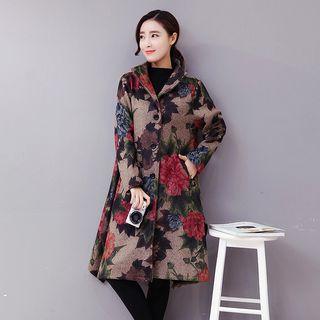 Floral Single-breasted Coat